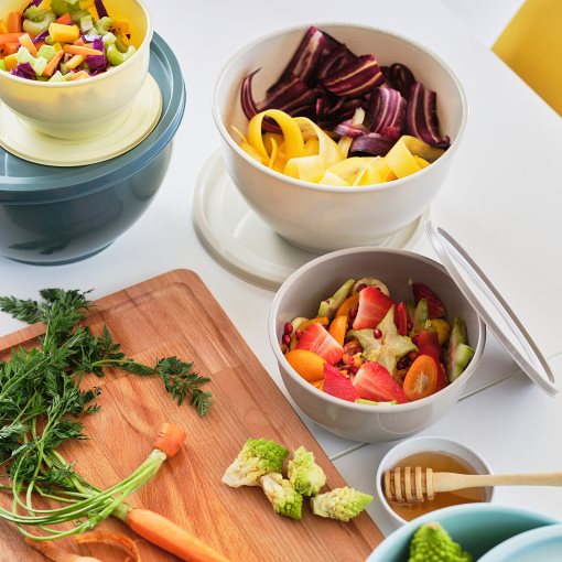 GARNITYREN, bowl with lid, set of 5, 604.801.29