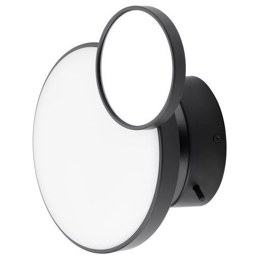 KABOMBA, wall lamp with built-in LED light source and mirror dimmable/matt, 20 cm, 604.852.83