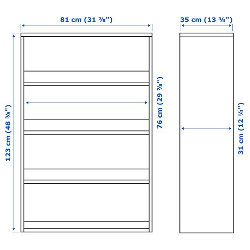 HAVSTA, ραφιέρα, 81x35x123 cm, 605.292.77