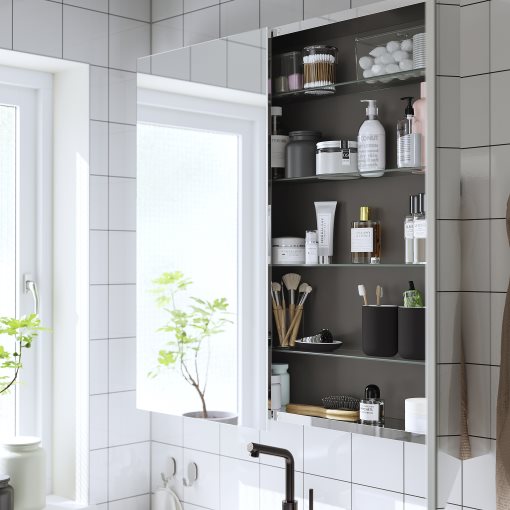 LETTAN, mirror cabinet with doors, 100x15x95 cm, 605.349.24