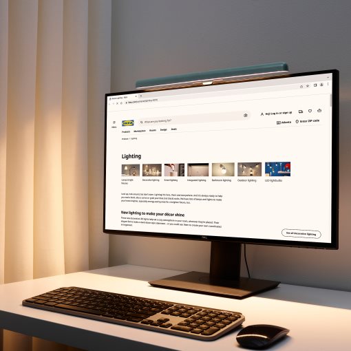 LAGERGÅNG, lamp for screen with built-in LED light source/dimmable, 605.509.90