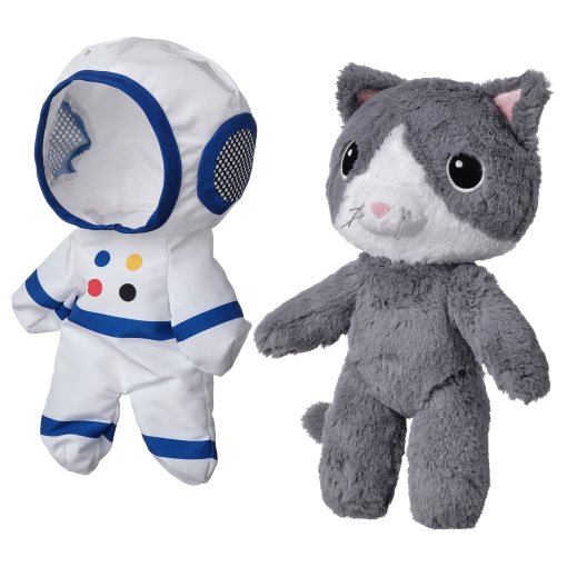 AFTONSPARV, soft toy cat with astronaut suit, 28 cm, 605.515.36