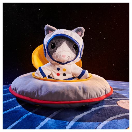 AFTONSPARV, soft toy cat with astronaut suit, 28 cm, 605.515.36