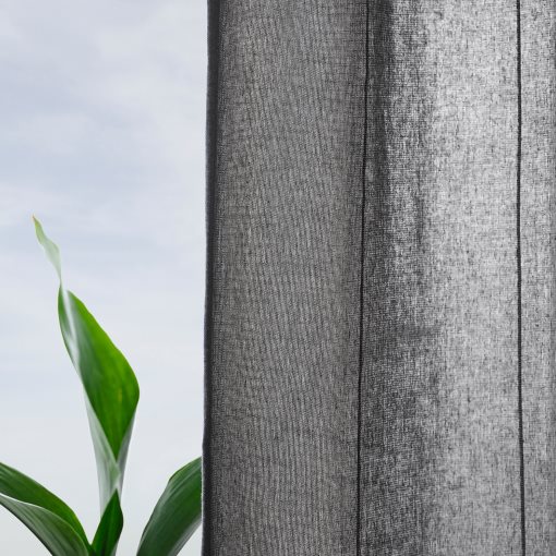 LENDA, κουρτίνα με τρέσα και δέστρα, 2 τεμ. 140x300 cm, 605.528.71