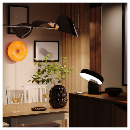 BACKSTÖRN, κρεμαστό φωτιστικό ρυθμιζόμενης έντασης με ενσωματωμένο φωτισμό LED, 108 cm, 605.778.76