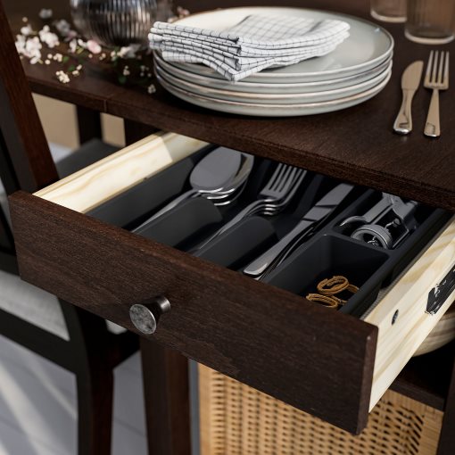 NÄSINGE, πτυσσόμενο τραπέζι με αποθήκευση, 48/104/159x85 cm, 605.875.40