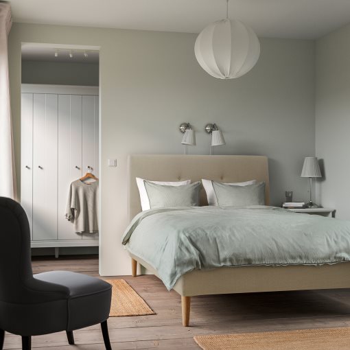 IDANÄS, upholstered bed frame, 140x200 cm, 605.880.64