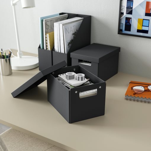 FJÄDERHARV, storage box with lid, 18x25x16 cm, 605.968.94