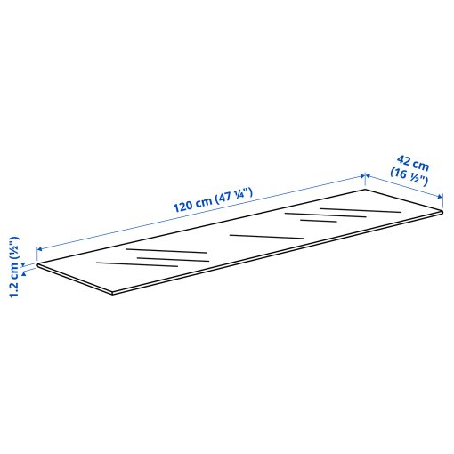 BESTÅ, top panel, 120x42 cm, 606.113.47