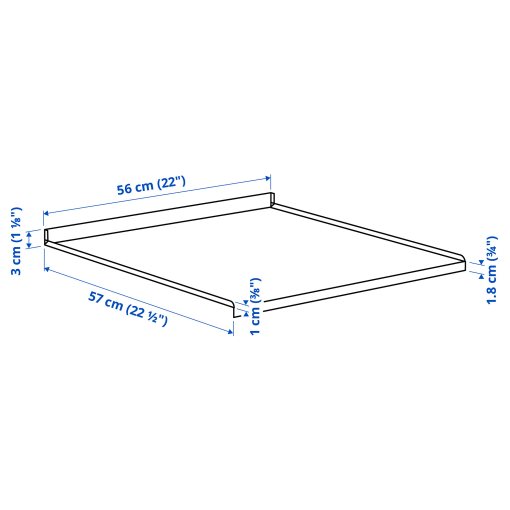 METOD, προστατευτικό ραφιού για ντουλάπι νεροχύτη, 60 cm, 606.204.79