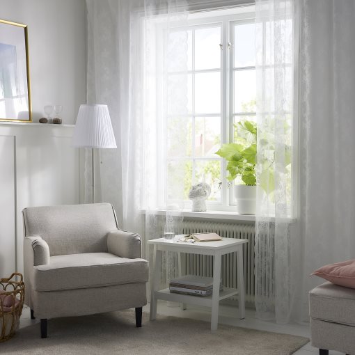 ALVINESPETS, net curtains with heading tape/1 pair, 145x280 cm, 606.371.49