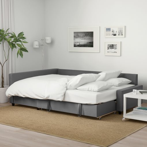 FRIHETEN/KLAGSHAMN, corner sofa-bed with storage, 694.443.30