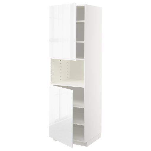 METOD, high cabinet for microwave with 2 doors/shelves, 60x60x200 cm, 694.632.48