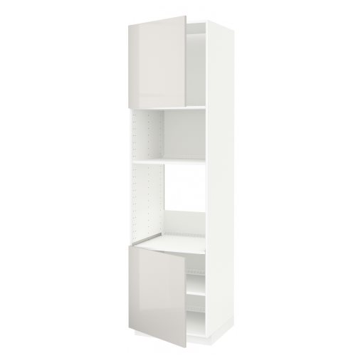 METOD, high cabinet for oven/microwave with 2 doors/shelves, 60x60x220 cm, 694.669.25