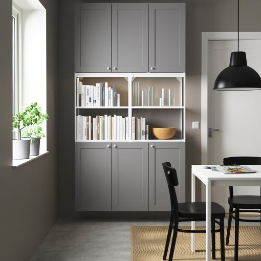 ENHET, σύνθεση αποθήκευσης τοίχου, 120x32x225 cm, 694.802.38