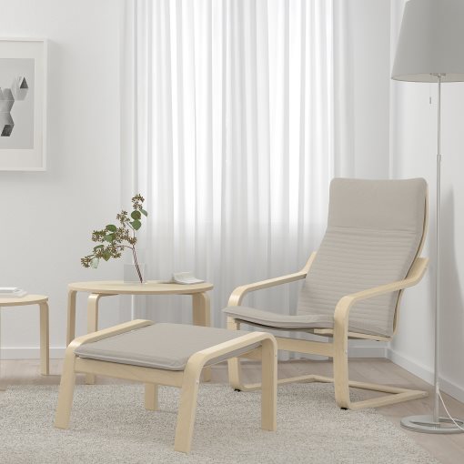 POÄNG, armchair and footstool, 694.842.36