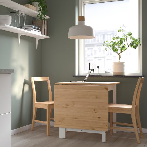 PINNTORP/PINNT, τραπέζι και 2 καρέκλες, 67/124 cm, 694.844.44