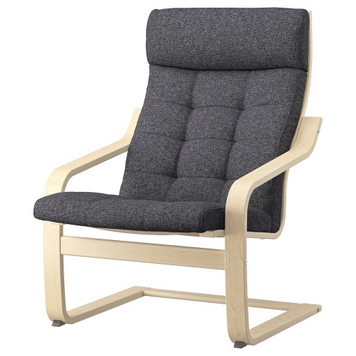POÄNG, armchair and footstool, 695.020.75