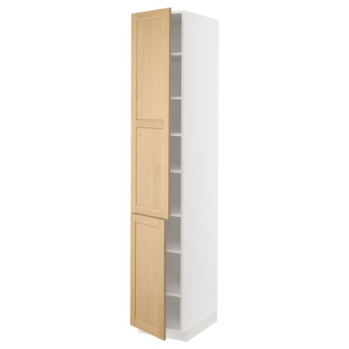 METOD, high cabinet with shelves/2 doors, 40x60x220 cm, 695.094.11