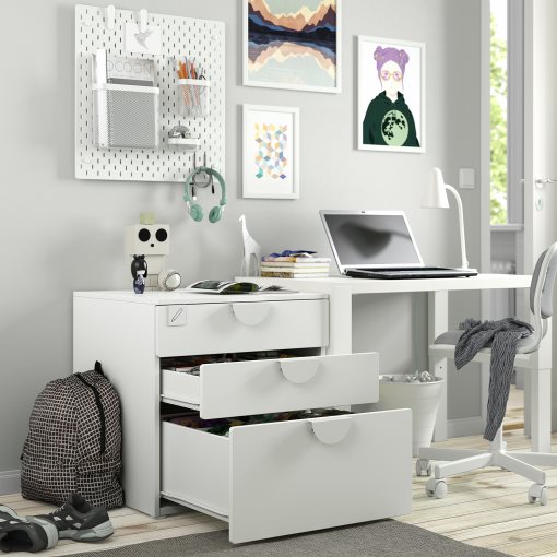 SMASTAD/PLATSA, chest of 3 drawers, 60x57x63 cm, 695.429.34