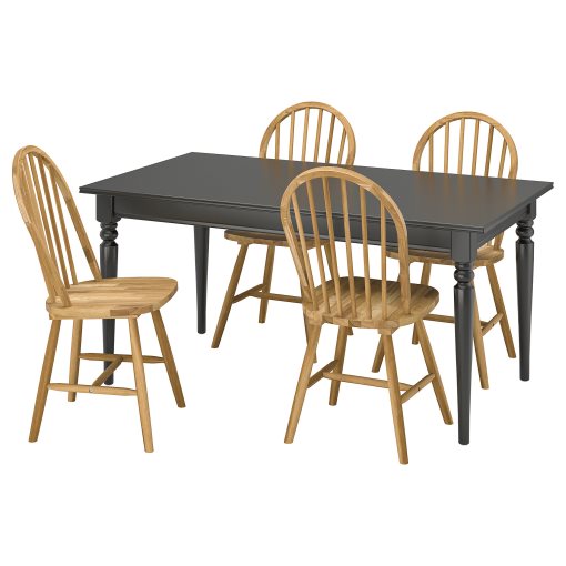 INGATORP/SKOGSTA, table and 4 chairs, 155/215 cm, 695.451.93