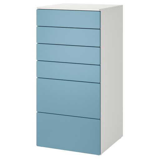 SMASTAD/PLATSA, chest of 6 drawers, 60x57x123 cm, 695.453.29