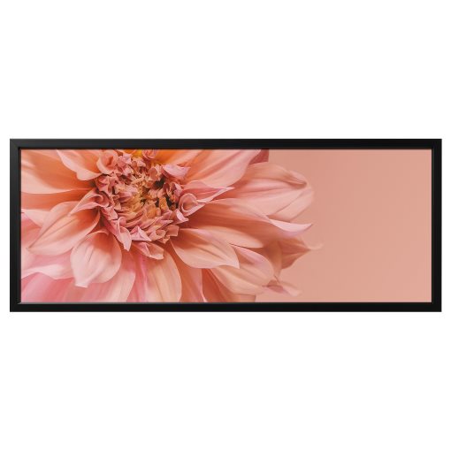BJÖRKSTA, picture with frame/flowers-in pink, 140x56 cm, 695.611.64