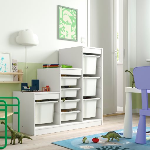 TROFAST, σύνθεση αποθήκευσης με κουτιά, 99x44x94 cm, 695.734.02