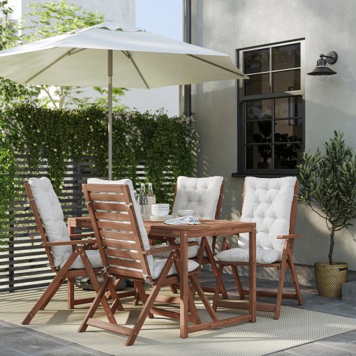 NÄMMARÖ, table with 4 reclining chairs/outdoor, 140x75 cm, 695.752.60