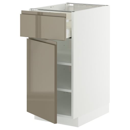 METOD, base cabinet with drawer/door, 40x60 cm, 695.768.82