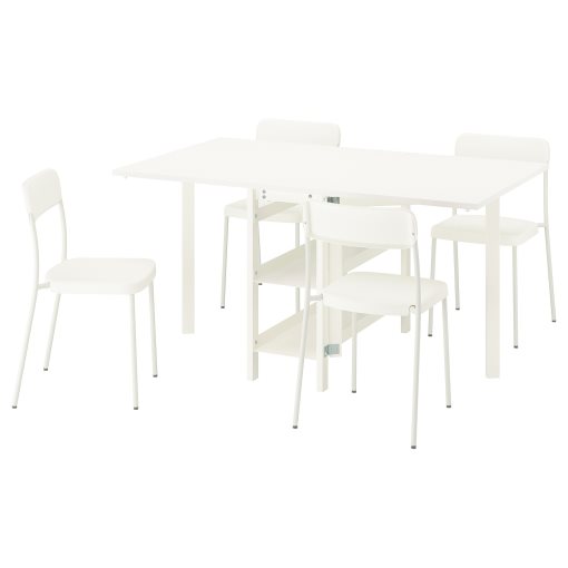 VIHALS, gateleg table and 4 chairs, 39/95/151x90 cm, 695.899.50