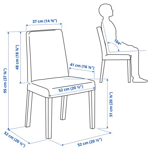 NÄSINGE/BERGMUN, table and 4 chairs, 130/190x80 cm, 695.969.41