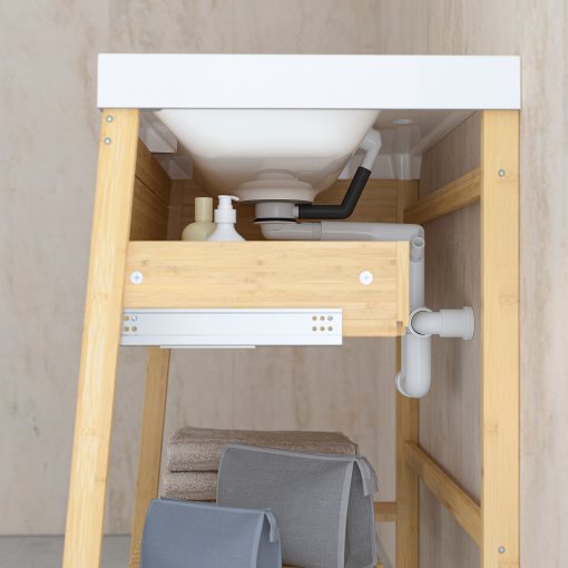 RÅGRUND/BACKSJÖ, open wash-stand with drawer/wash-basin/tap, 82x49x91 cm, 696.019.66