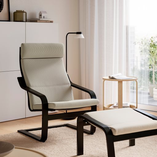 POÄNG, armchair and footstool, 696.256.89