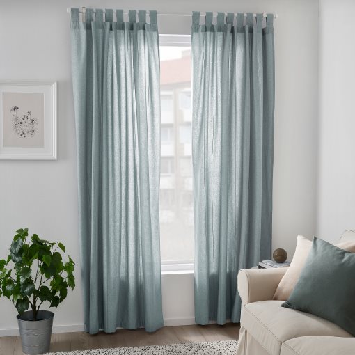 LENDA, curtains with tie-backs 1 pair, 140x300 cm, 704.981.81