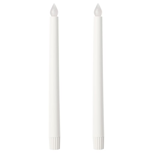 ÄDELLÖVTRÄD, candle with built-in LED light source/indoor/2 pack, 28 cm, 705.202.62