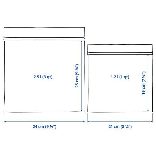 ISTAD, resealable bag patterned, 50 pack, 705.256.79