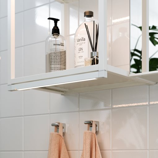 SILVERGLANS, ταινία φωτισμού μπάνιου με ενσωματωμένο φωτισμό LED/ συμβατός με ροοστάτη, 40 cm, 705.286.68