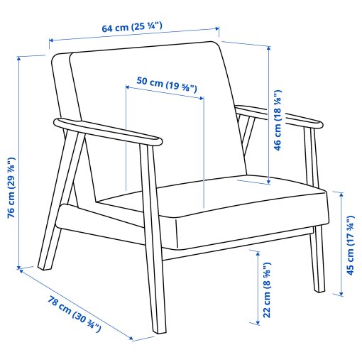 EKENÄSET, armchair, 705.390.11