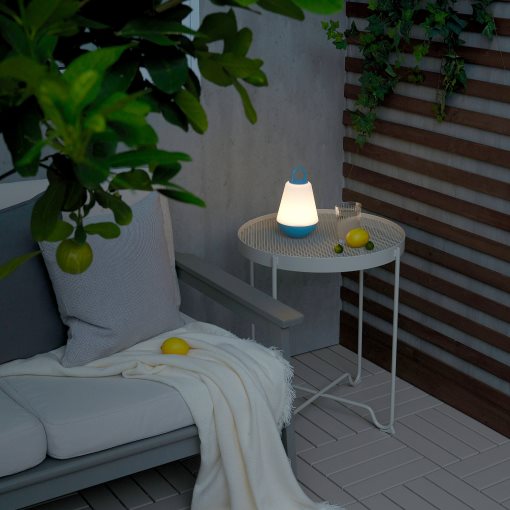 SOMMARLÅNKE, decorative table lamp with built-in LED light source/outdoor/battery-operated, 21 cm, 705.446.49