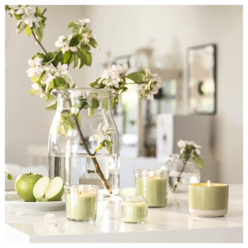 LOVSKOGSLUND, αρωματικό κερί σε κεραμικό βάζο/μήλο, 25 ώρες, 705.820.66