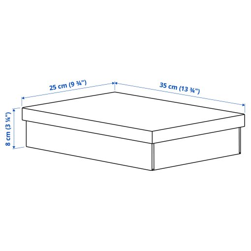 FJÄDERHARV, storage box with lid, 25x35x8 cm, 705.968.98