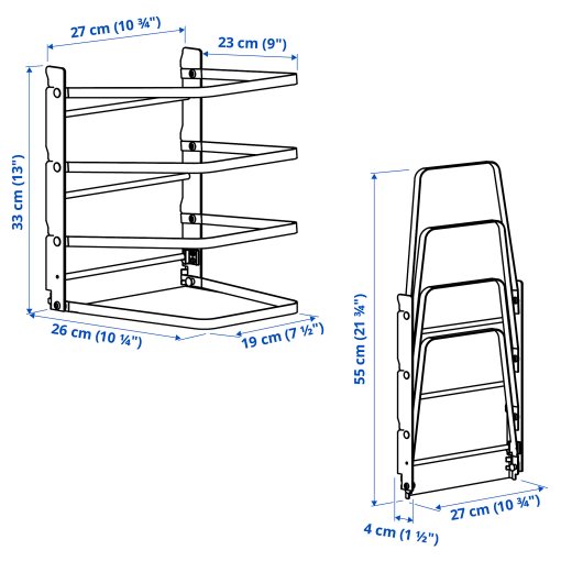 SVARTABBORRE, αναδιπλούμενο σύστημα αποθήκευσης ταψιών, 27x26x33 cm, 705.994.82