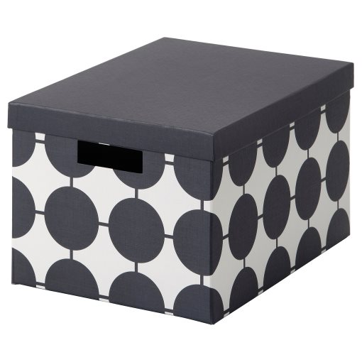 TJENA, storage box with lid, 25x35x20 cm, 706.010.55