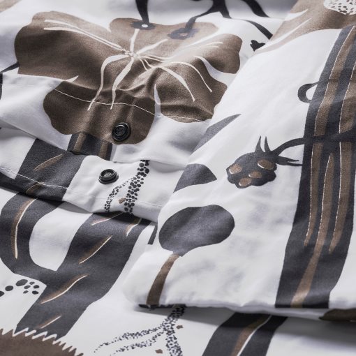 LUNDSKAFTING, παπλωματοθήκη και 2 μαξιλαροθήκες, 240x220/50x60 cm, 706.063.50