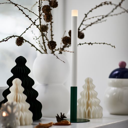 STRÅLA, candle with built in LED light source, battery-operated, 706.066.42