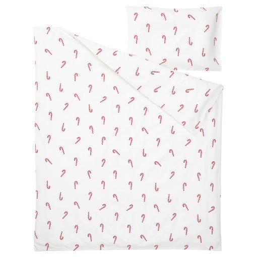 LÖVSÅNGARE, παπλωματοθήκη και 1 μαξιλαροθήκη για κούνια, 110x125/35x55 cm, 706.123.65