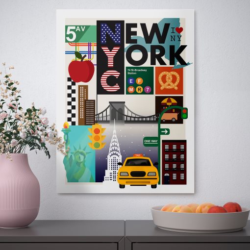 PJÄTTERYD, picture/New York, 30x40 cm, 706.187.82