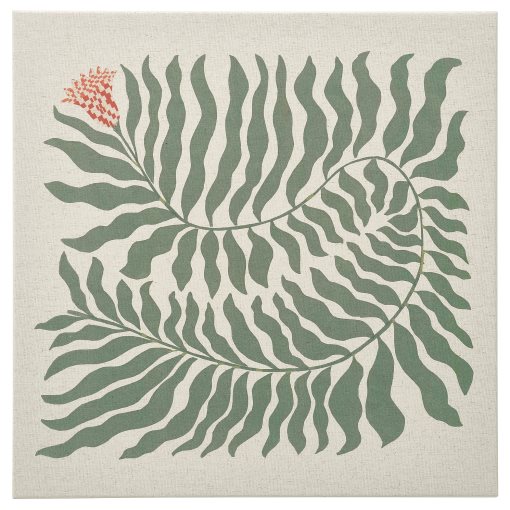 GRÖNMES, πίνακας/καρό λουλούδι, 56x56 cm, 706.240.09