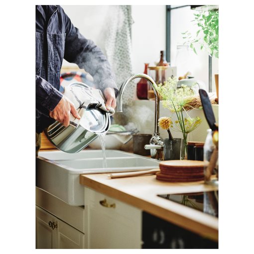 HAVSEN, νεροχύτης με 2 γούρνες και πρόσοψη, 82x48 cm, 792.502.65